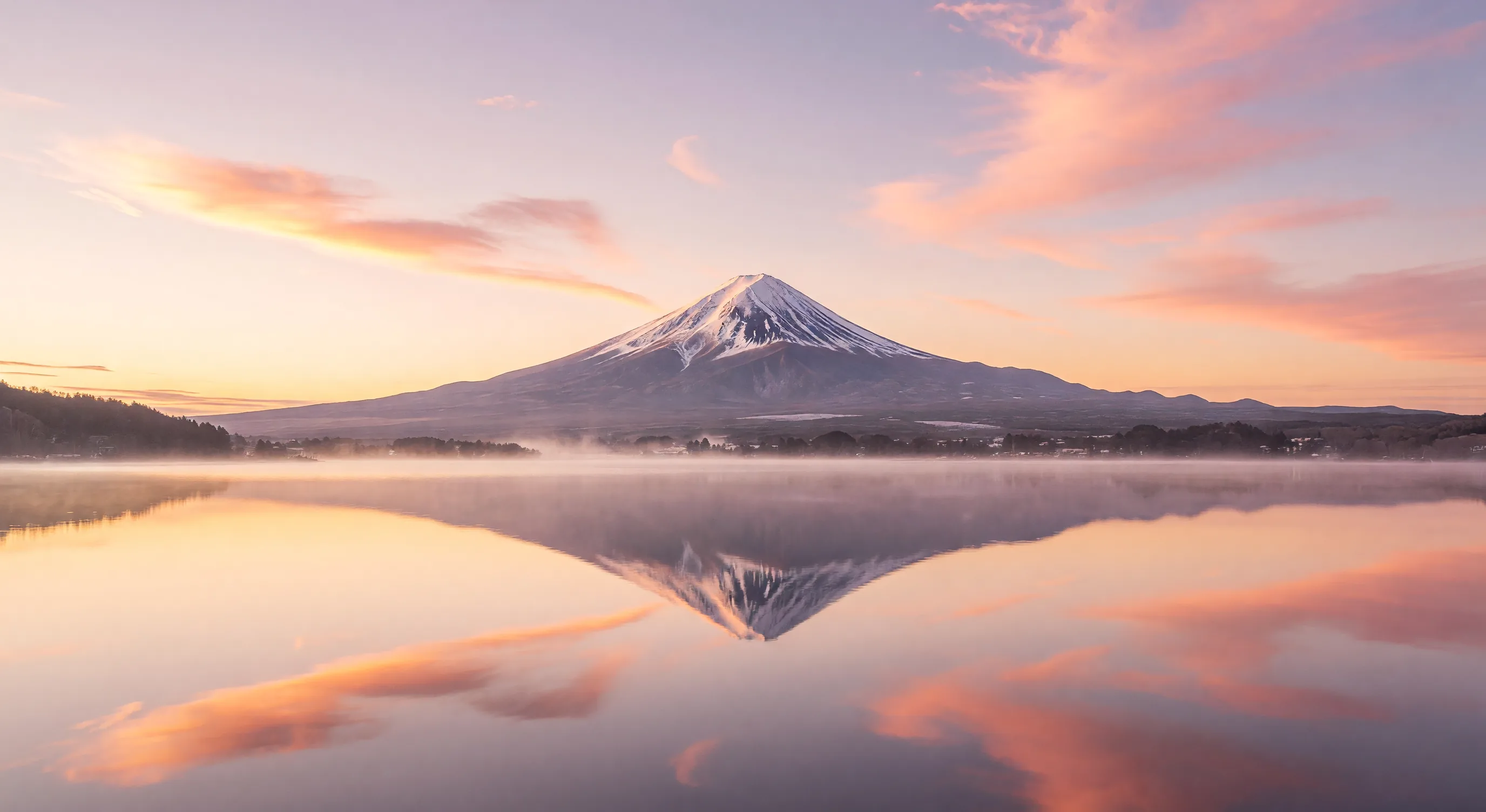 富士山麓の夜明け